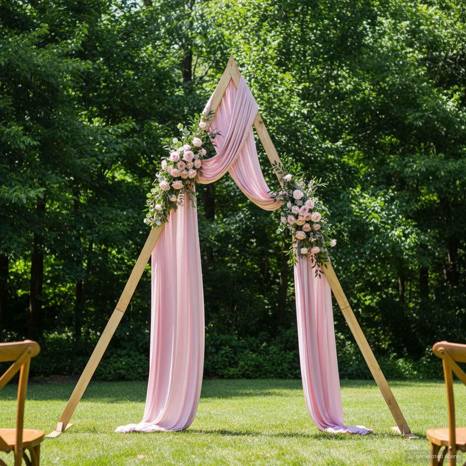 vidaXL Arco de Boda Marrón Claro 202 x 95 x 254 cm