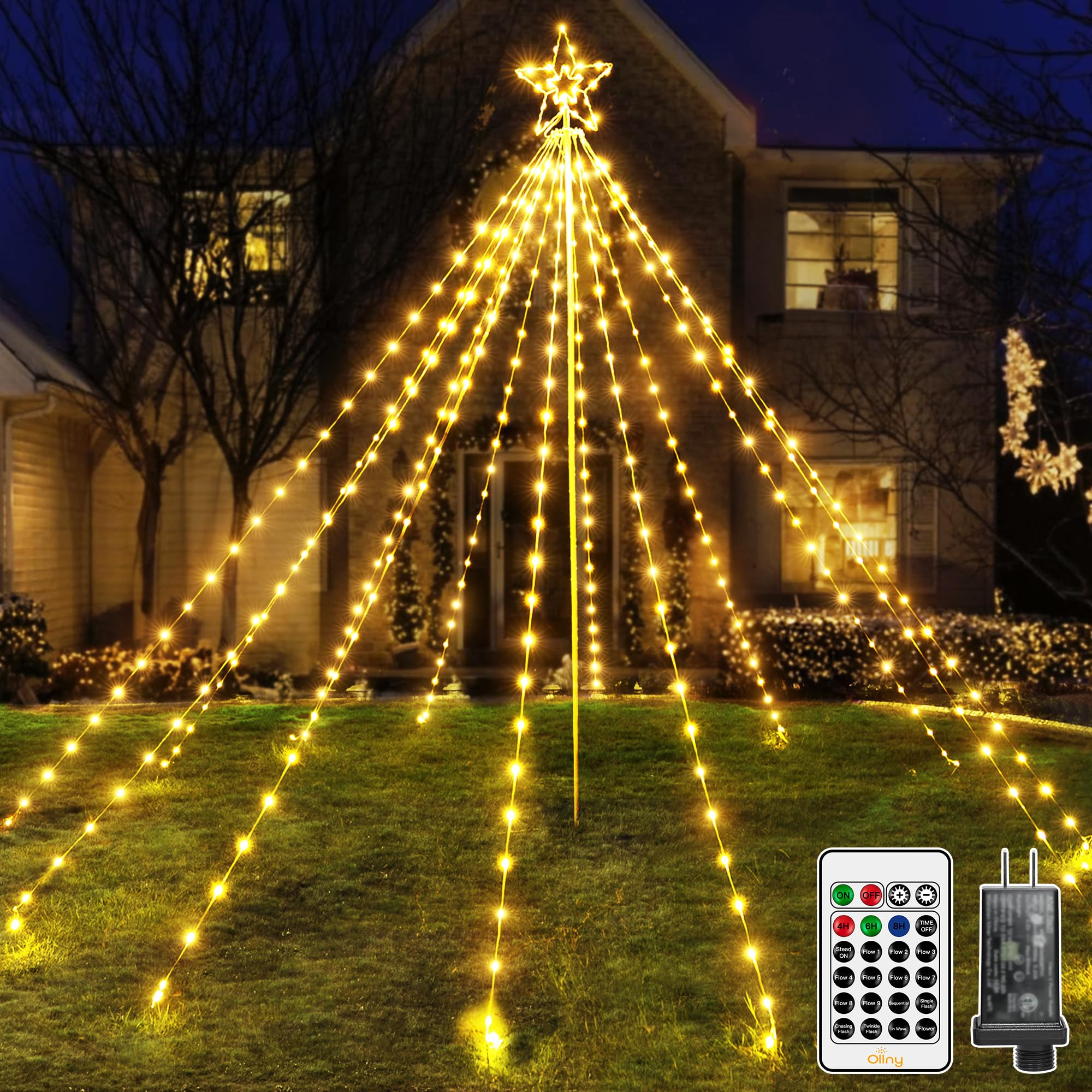 Ollny 340LED Christmas Light Tree