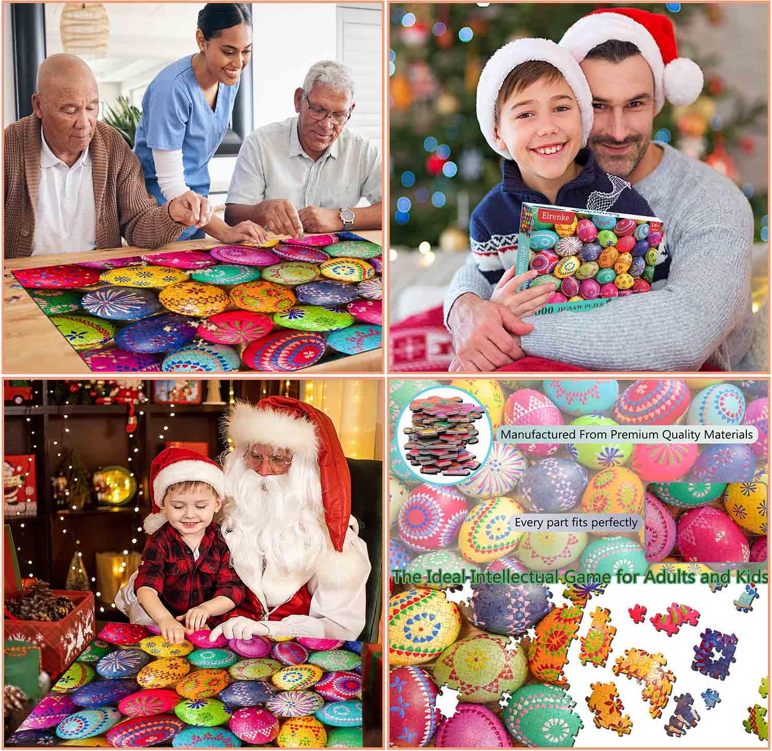 Puzzles for Adults 1000 Piece - Easter Eggs - Jigsaw Puzzles 1000 Pieces Puzzles Painted Easter Eggs & Vintage Easter Eggs Puzzles - Image 6