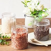 Vista 5 de TUZAZO Tarros de plástico de 8 onzas con tapas sin BPA, recipientes vacíos redondos transparentes para cosméticos, tarros de plástico para loción