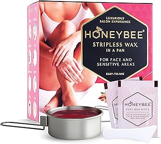 Stripless Wax | Pan With Handle | Spatula | Post Wax Wipes | Katori Wax | For Upper Lip, Chin, Jaw, Underarms And Brazilian | For Face And Sensitive Areas | 120 Gm, Women