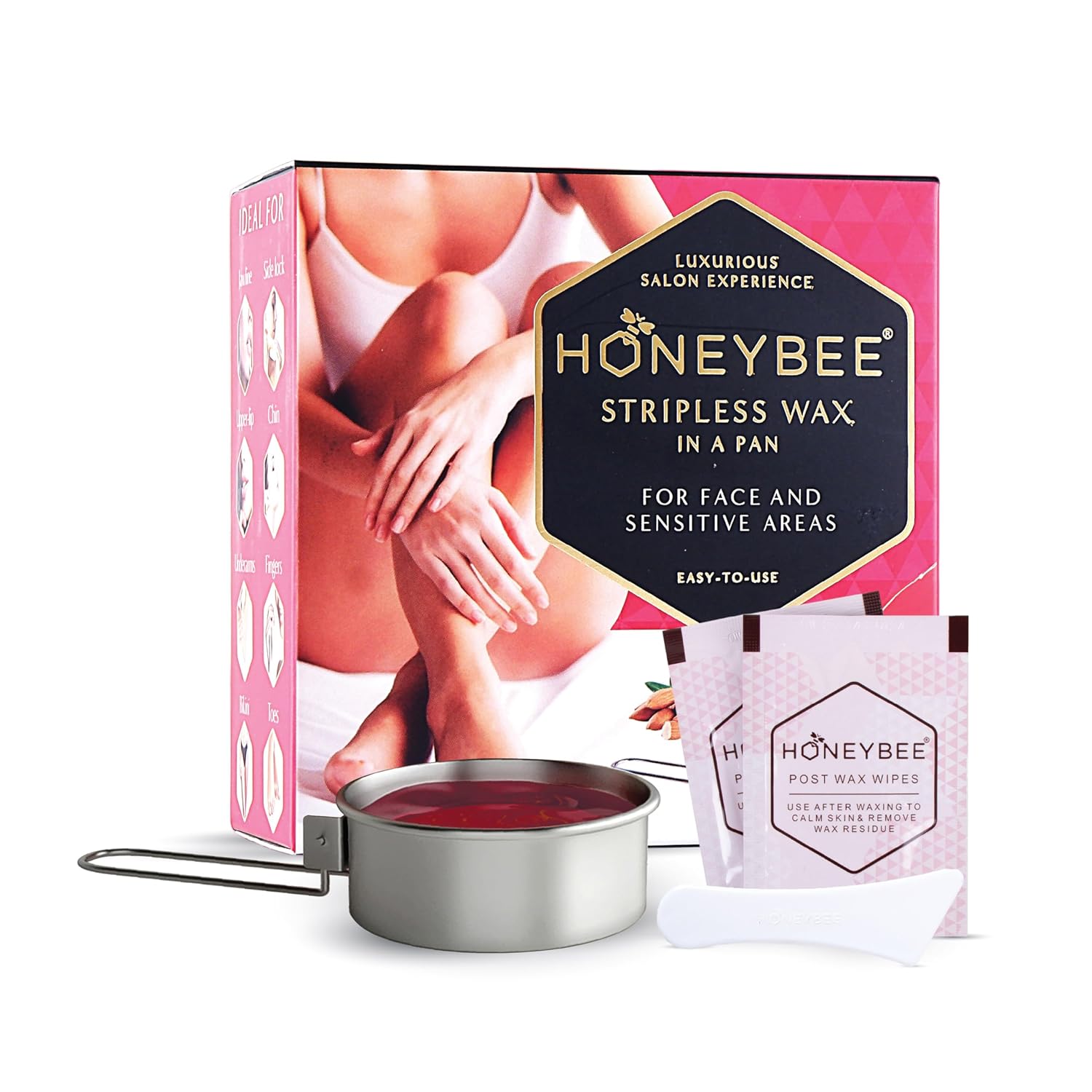 HoneyBee Stripless Katori Wax For Face|Pan With Handle For Face, Upper Lip, Chin, Jaw, Underarms, Bikini And Brazilian|For... - Review, Price and Buying Guide