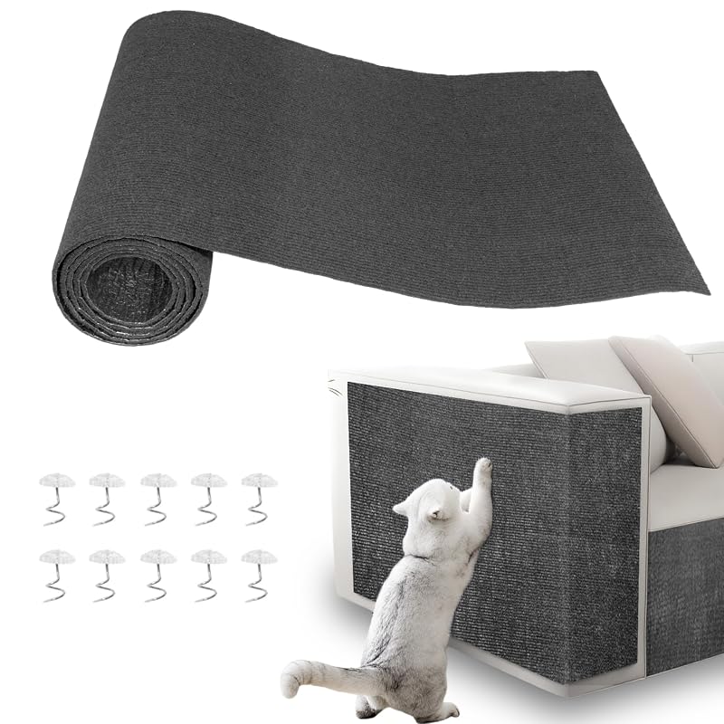Tapete Arranhador de Parede para Gatos em Poliéster Autoadesivo AHTOHAA Dark Gray 99,82 x 40,13 cm