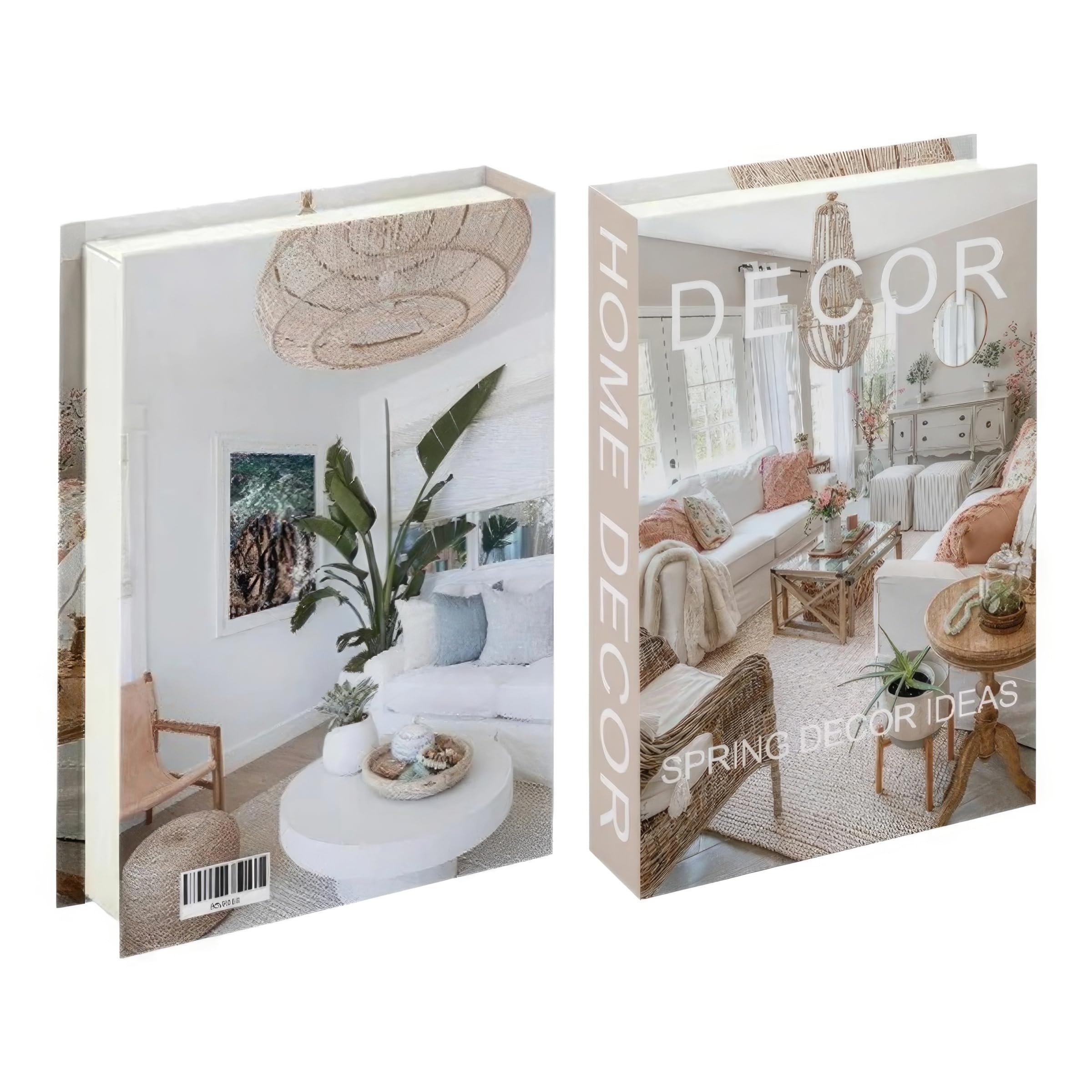 Theliruina Beige-06 Decorative Book Set With Storage Options, Elegant Fake Books For Coffee Table, Shelf Styling, 2-In-1 Home Decor Solution