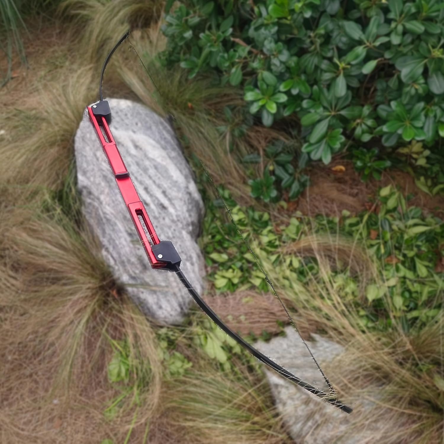 57" Folding Bow Acrhery Portable Survival Bow 35 Lbs Takedown Straight Bows Right Handed Hunting Longbow for Hunting Target