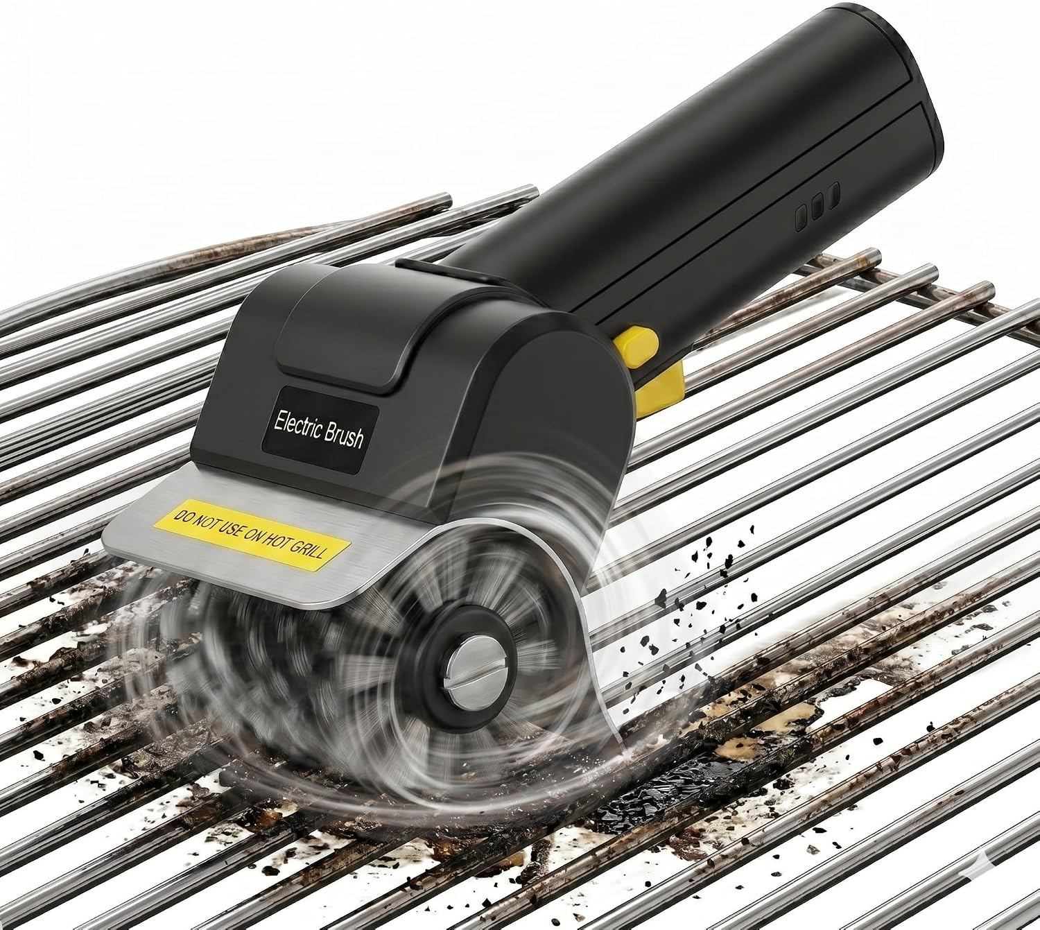 Electric BBQ Grill Brush Rechargeable with Anti-Lock Motor, 2000mAh for 2-Hour Run Time, Dishwasher Safe Head, Saves 80% Cleaning Time & Reduces Wrist Strain, Cleans Hard Corners