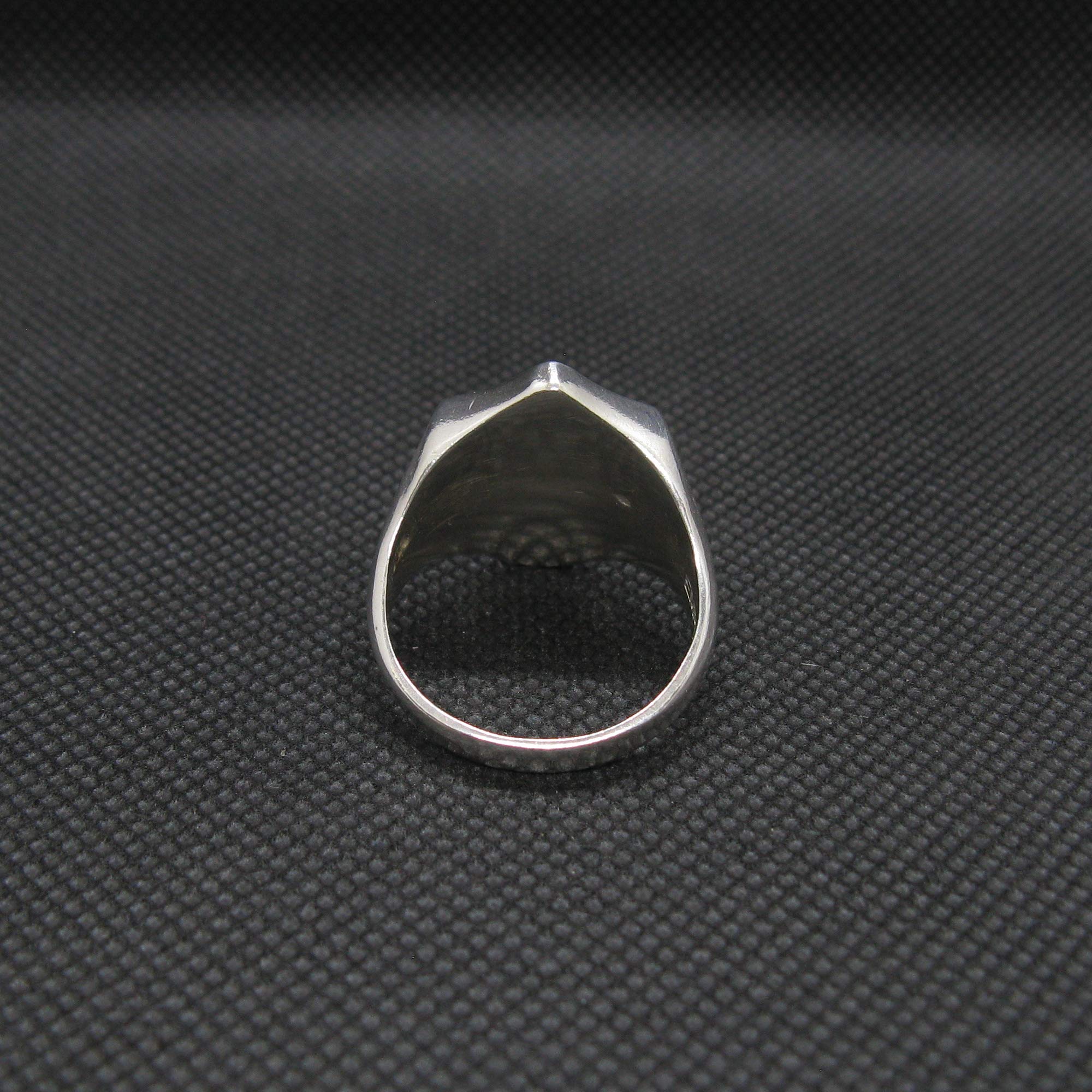 Anillo de Plata Esterlina Para Hombres Ancla Con Distintivo Sólido 925