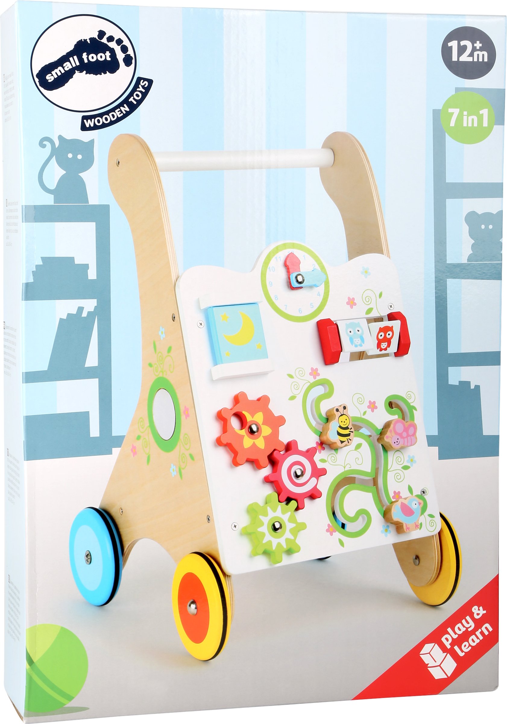 Small Foot Company Carrello Primi Passi in Legno Stabile, 10745