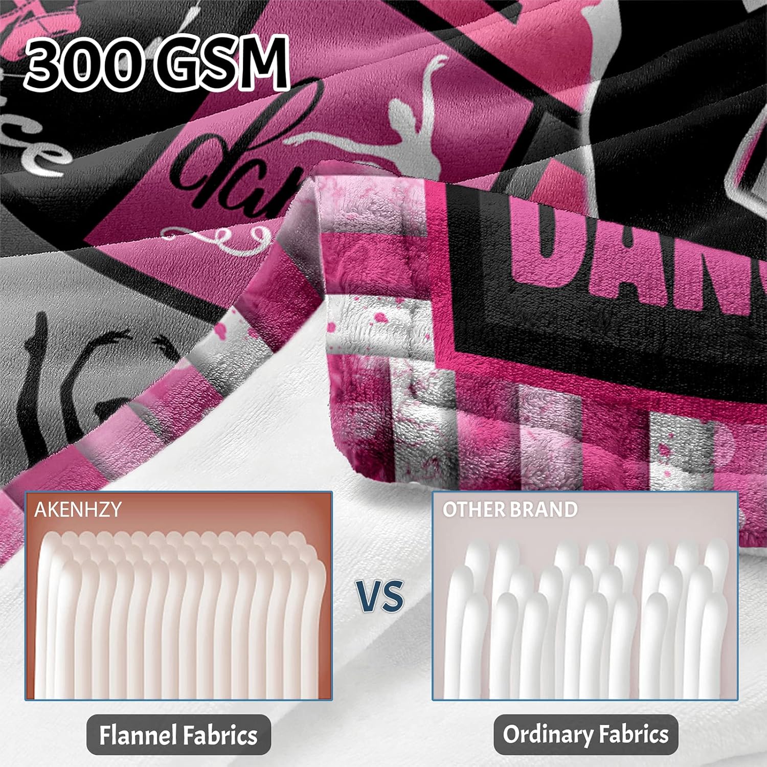 Dance Gifts Blanket for Girls, Soft Cozy Warm Flannel Kids Throw Blanket for Teens, Toddler Baby Blankets and Throws for Couch Bed Daycare Preschool Naptime, 50" x 60" - Image 5