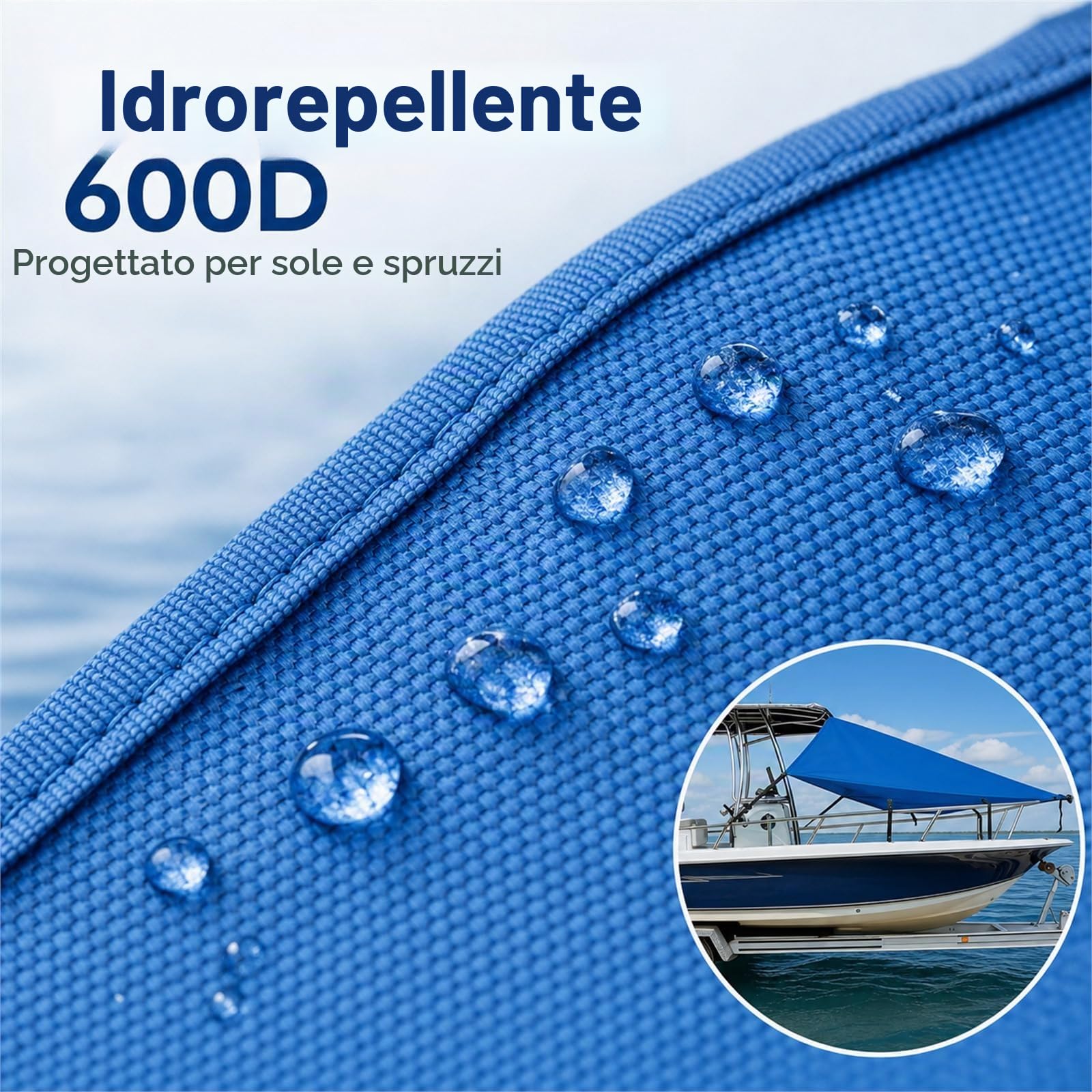 Estensione Tendalino A T,Tendalino per Prua,T Top Parasole per Barca,Tendalino Parasole per Gommone,Resistente Ai Raggi UV,per Yachts,Motoscafi E Barche da Pesca