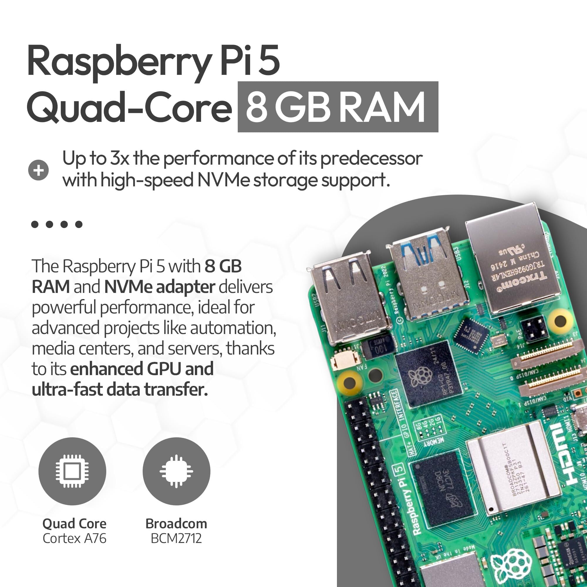 Raspberry Pi 5 8GB＋M.2 SSD 256GB＋クーラーセット Amazon.com: RasTech Raspberry Pi 5 Kit 8GB RAM with Pi 5