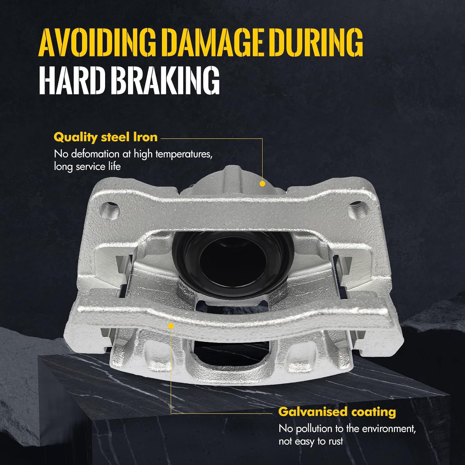 KUSATEC 18B5044 18B5045 Front Disc Brake Caliper with Bracket fit for 07-12 Jeep Liberty Wrangler;Chrysler Town&Country;Dodge Grand Caravan Nitro;Ram C/V;Volkswagen Routan, Both Driver Passenger Side
