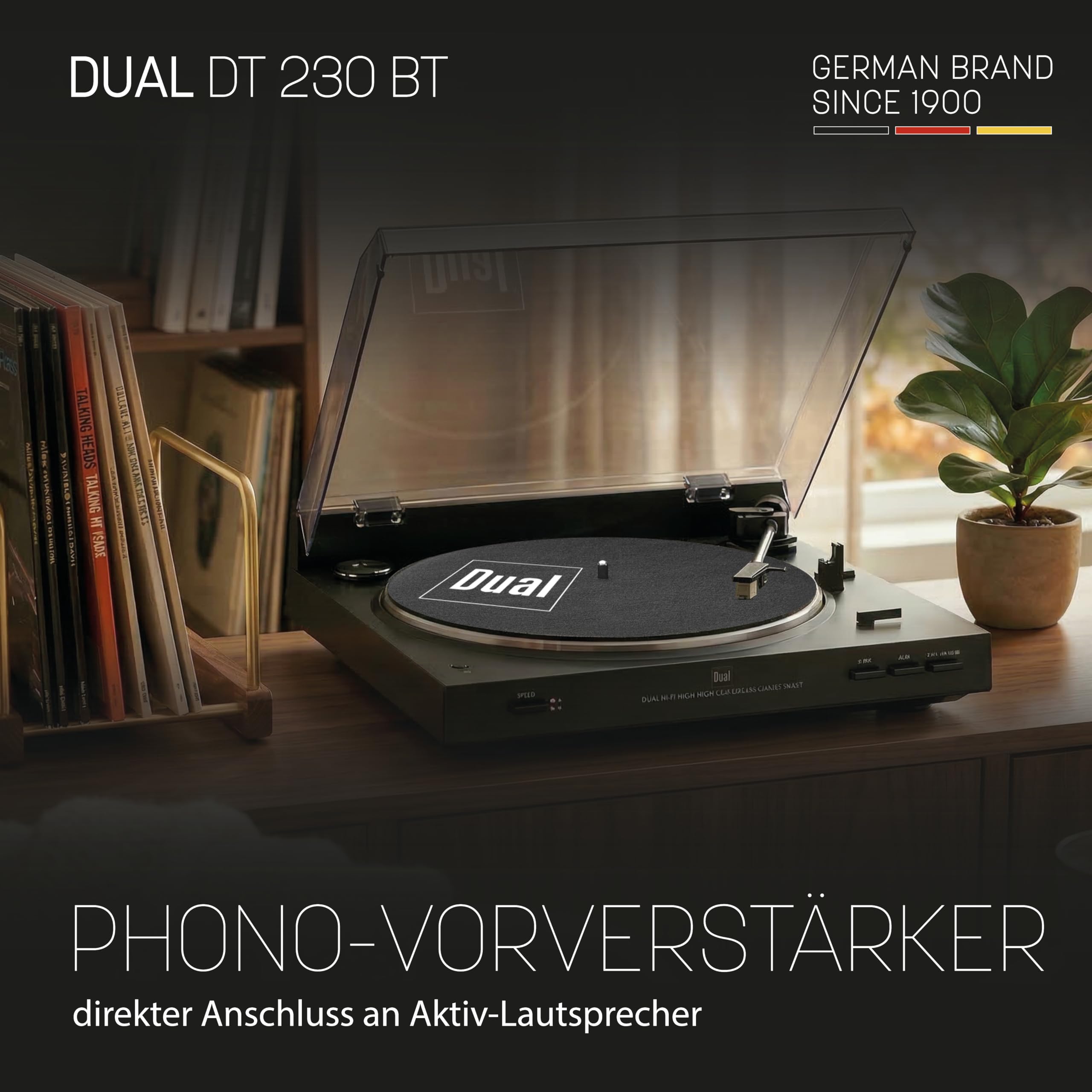 Dual DT 230 BT, Bluetooth, Vollautomatik, Autostop, Bluetooth, eingebauter umschaltbarer Entzerrer-Vorverstärker