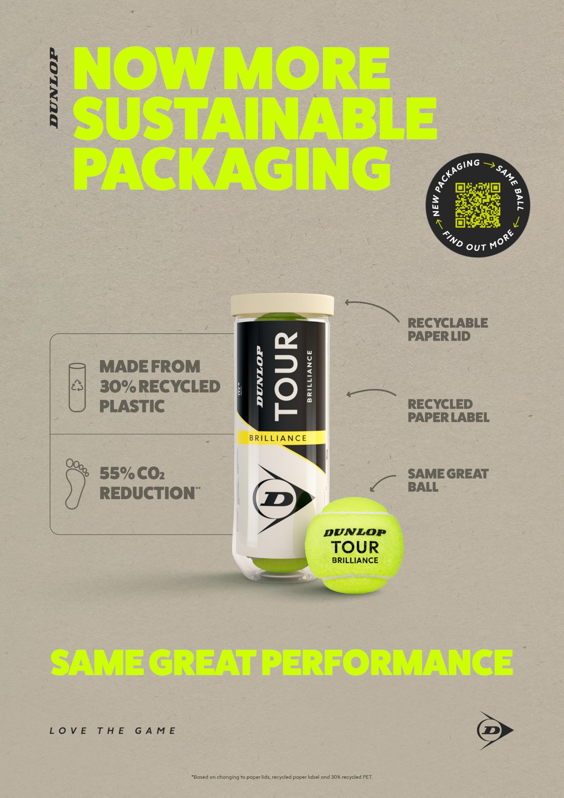 Dunlop Pelota de Tenis Tour Brilliance: para Todas Las Superficies (3 Pelotas) — view 4