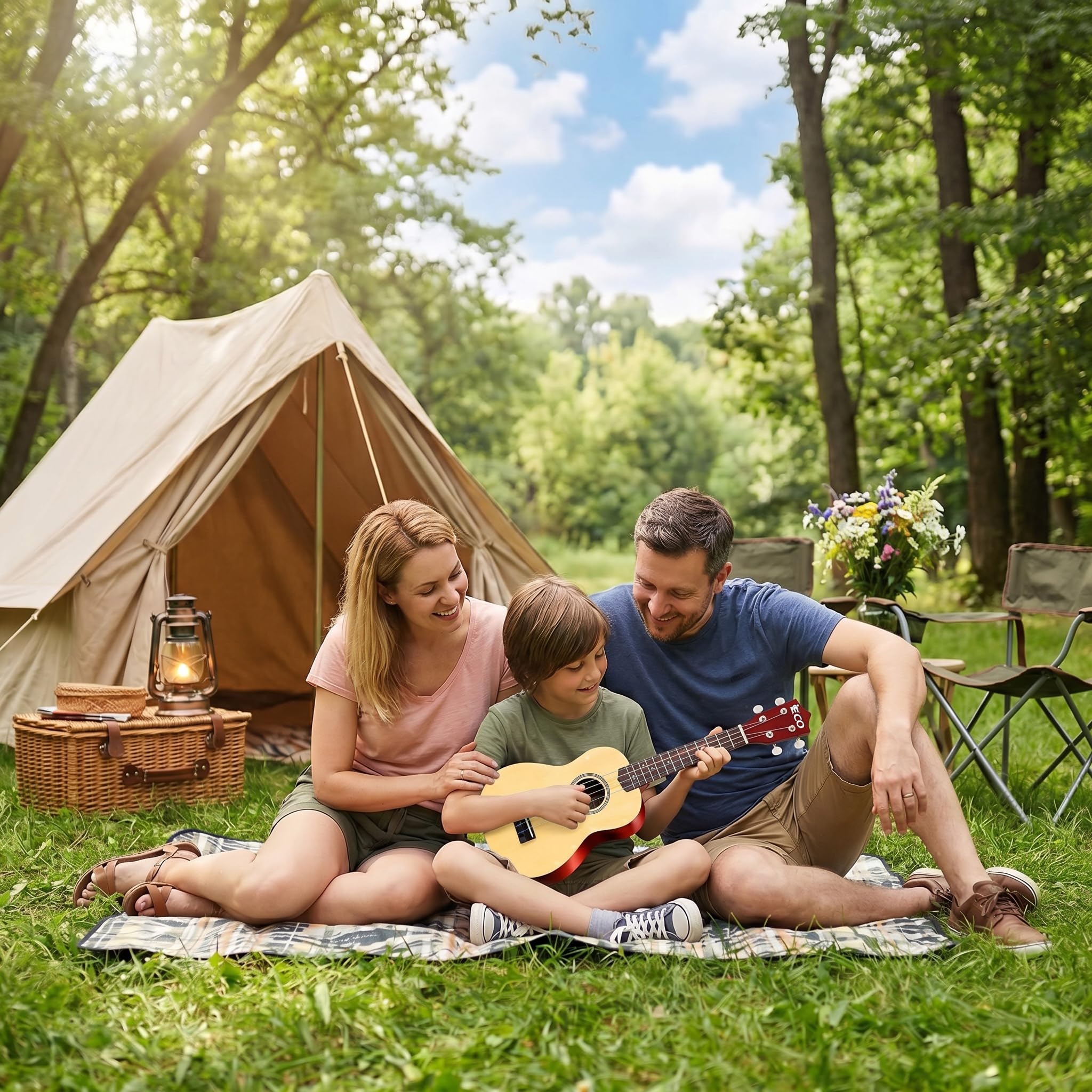 Sopran Ukulele Anfänger Kit für Kinder & Anfänger, 21 Zoll Ukelele mit Songbook, Case, Strap, Tuner, Strings & Picks - Natural | Für Kinder, Erwachsene, Studenten, Anfänger, Profi, mit Koffer, Gurt, Stimmgerät, Saiten, Plektren