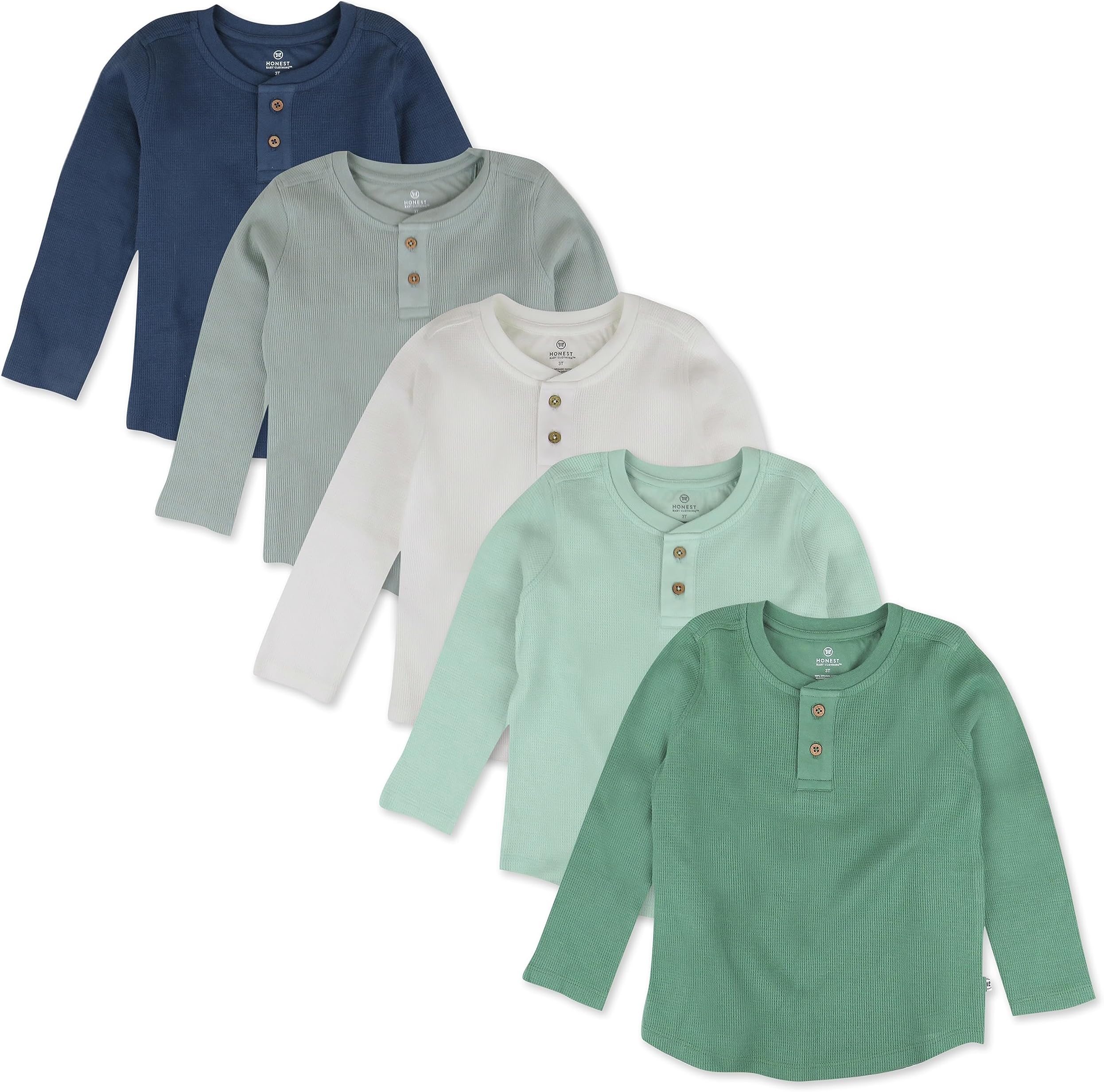 boys 5-pack Waffle Henley T-shirt Henley Shirt