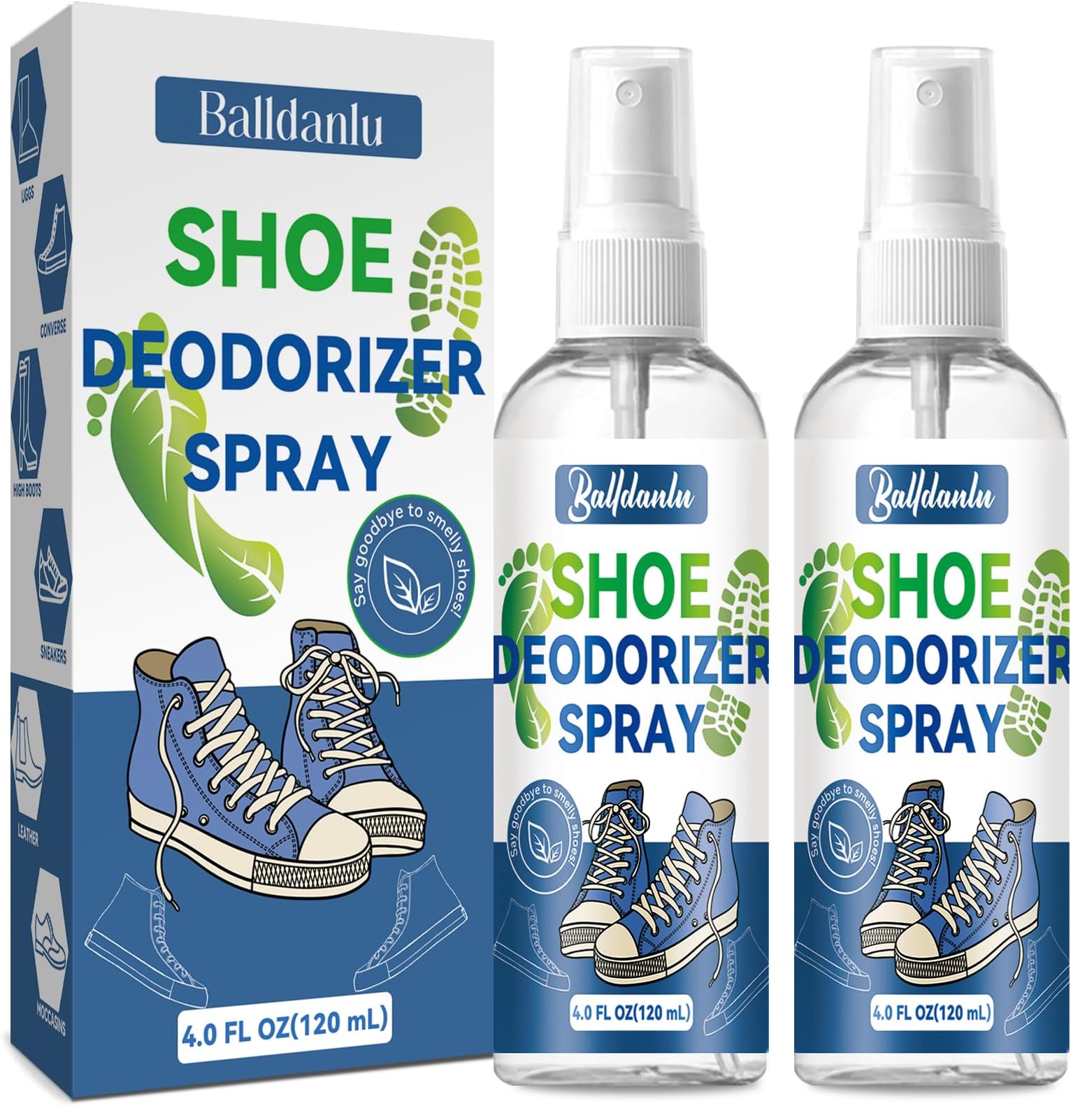 Shoe Deodorizer Spray, Natural Odor Eliminator for Smelly