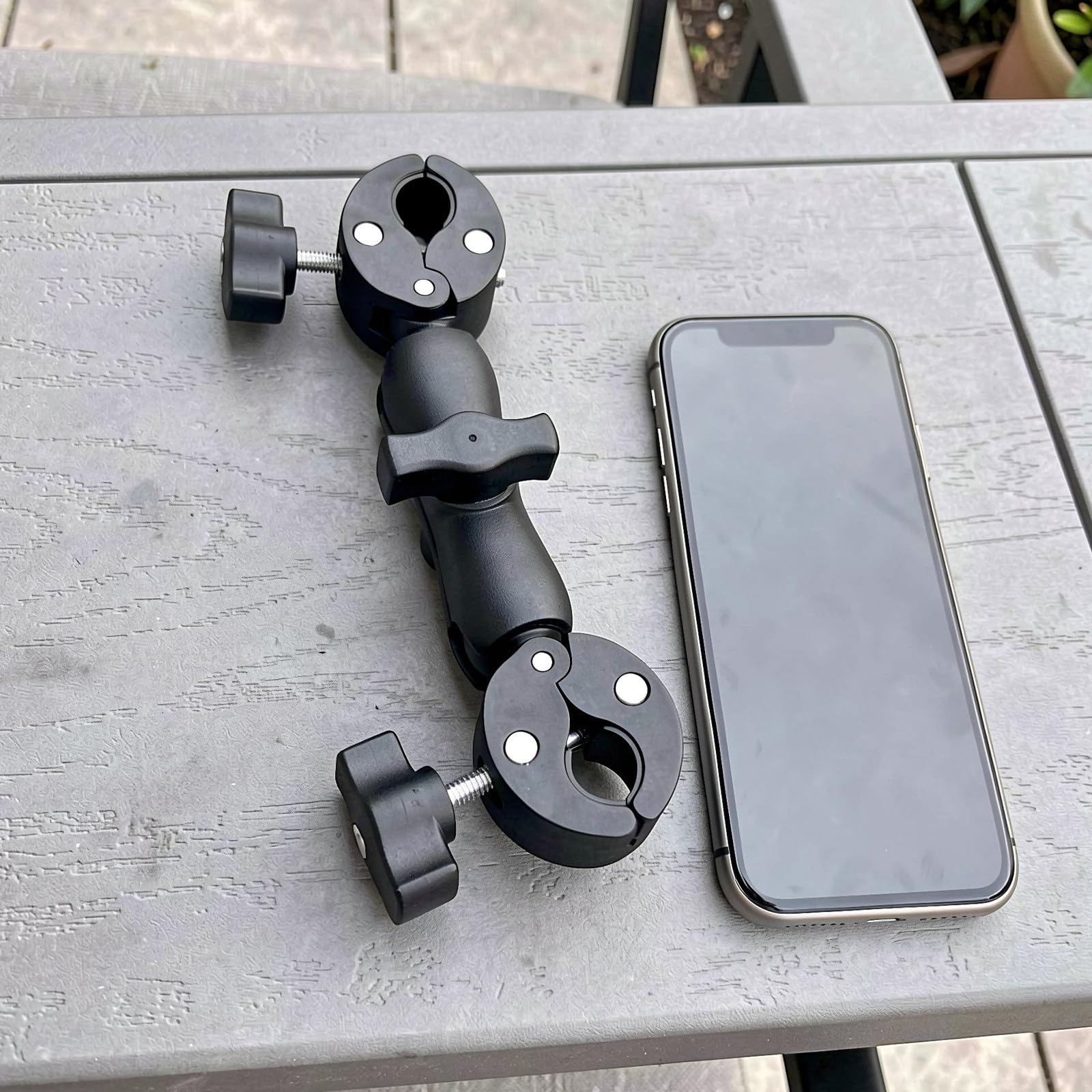 PRETYZOOM 2 Pezzi Supporto Telefono Moto Testa a Sfera 25mm, Morsetto Nero