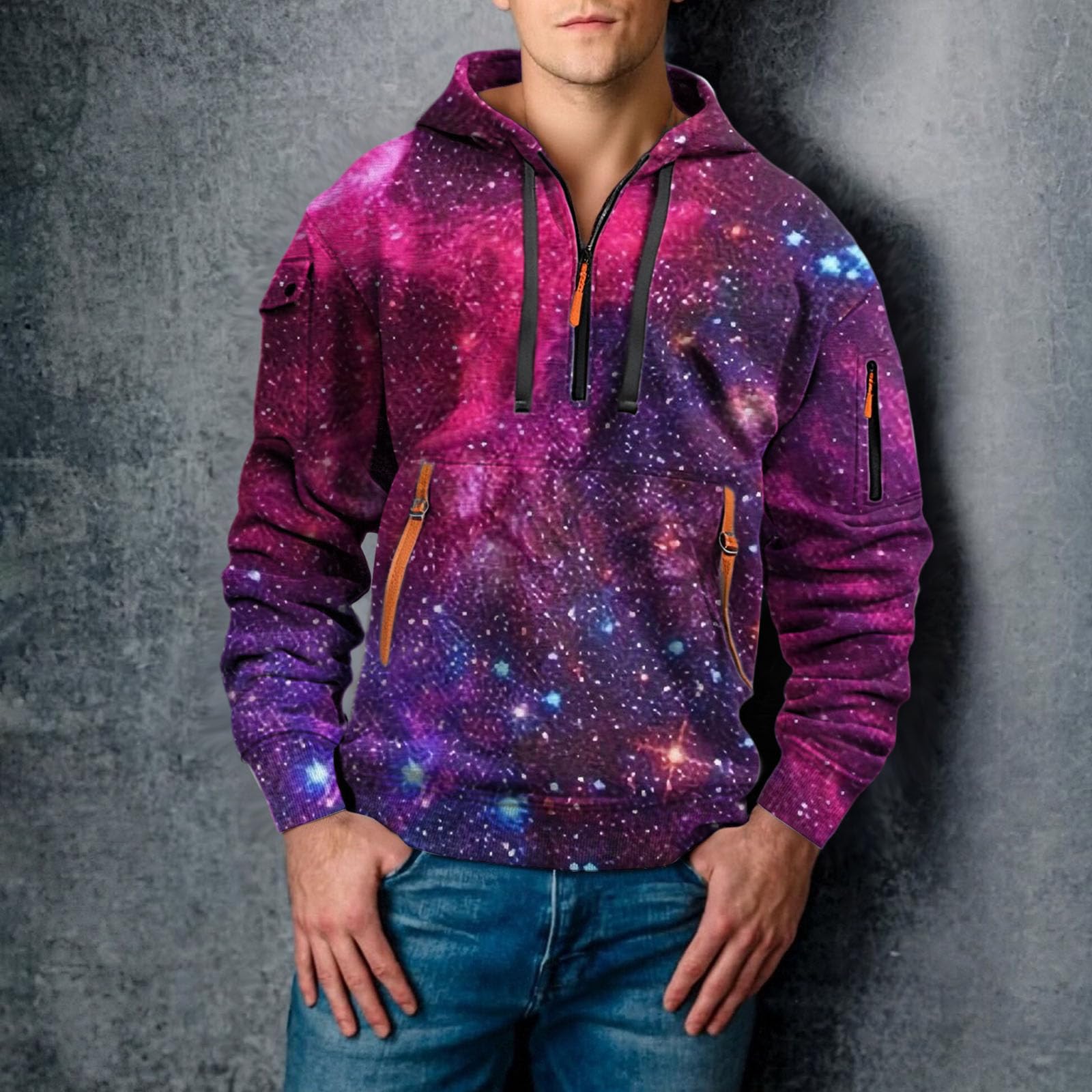 Sudaderas con Capucha Corta Sudadera Y Cremallera De Un para Hombre, Estilo Casual Deportivo, Bolsillos. Tallas S A 5XL. Boxeo Hombre (Ht2, XXXL) Mangas El Sol Gym Ropa Playa Moto