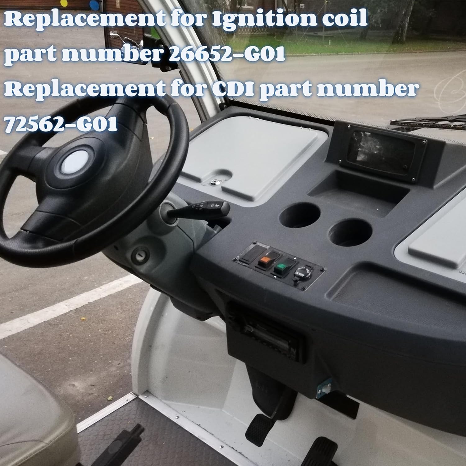 WFLNHB Ignition Coil AC CDI Ignitor Replacement for EZGO Gas 4 Cycle Golf Cart 1996-1998 72562-G01 26652-G01