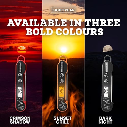 Miniatura 6 de Lightyear Termómetro de carne  Termómetro de cocción de lectura instantánea para asar a la parrilla, asar y barbacoa, imán integrado, IP65