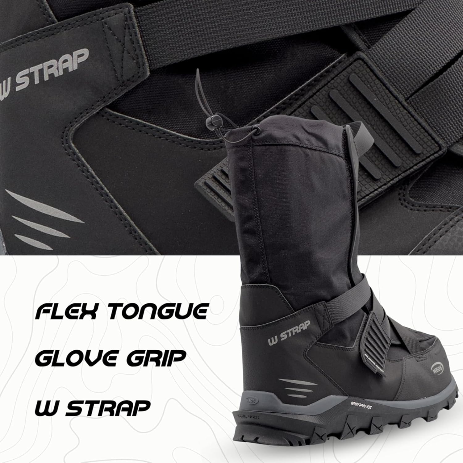 NEOS Klondike Waterproof Winter Overshoe for Men & Women - EH, Slip-Resistant Fits Snow, Work Boots - Rated for -20°F - Image 4