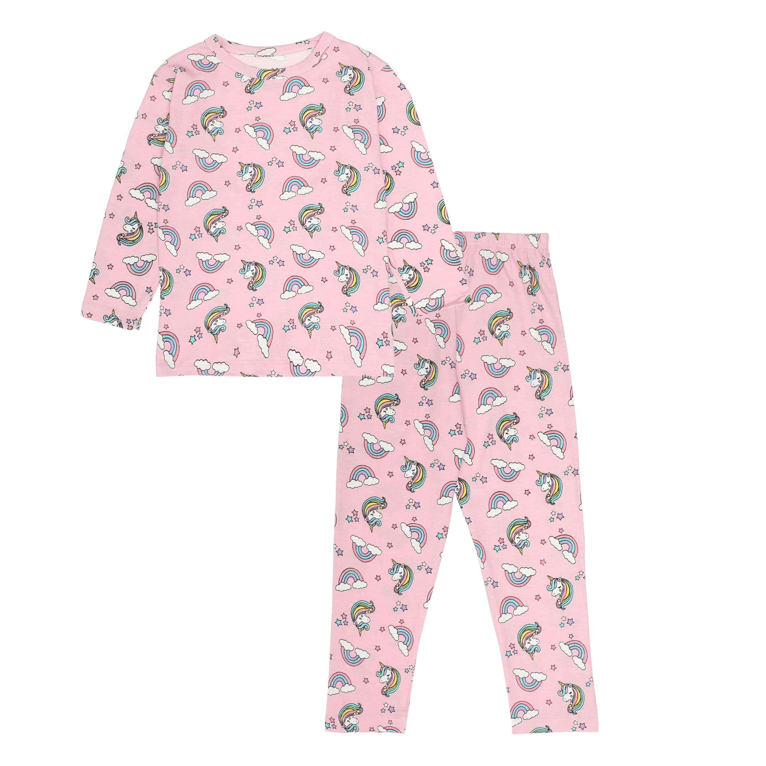 Girl's Premium Cotton Night Suit (Printed T-Shirt & Pant Set/Girls Night Dress/Nightwear) Pack of 1