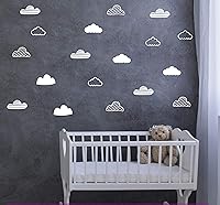 Vista 1 de Calcomanías de pared de nube, decoración de pared para habitación de los niños, calcomanías de pared de nube, calcomanías de vinilo para bebés