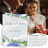 Vista 4 de Jutom 500 hojas de cartulina brillante de 8.5 x 11 pulgadas, papel metálico blanco perlado de 80 libras, 8.11 oz/m², papel de impresora de doble