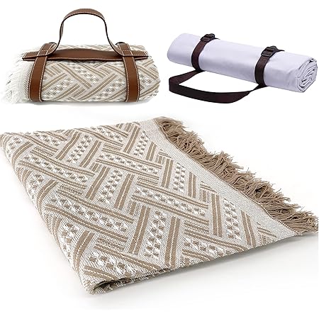 Amazon Floralies レジャーシート 厚手 大判 アウトドア 防湿マット付き 大きめ 防水 断熱 軽い 洗える おしゃれ 厚底 コンパクト 折りたたみ アウトドア用品 白色防湿マット Floralies レジャーシート