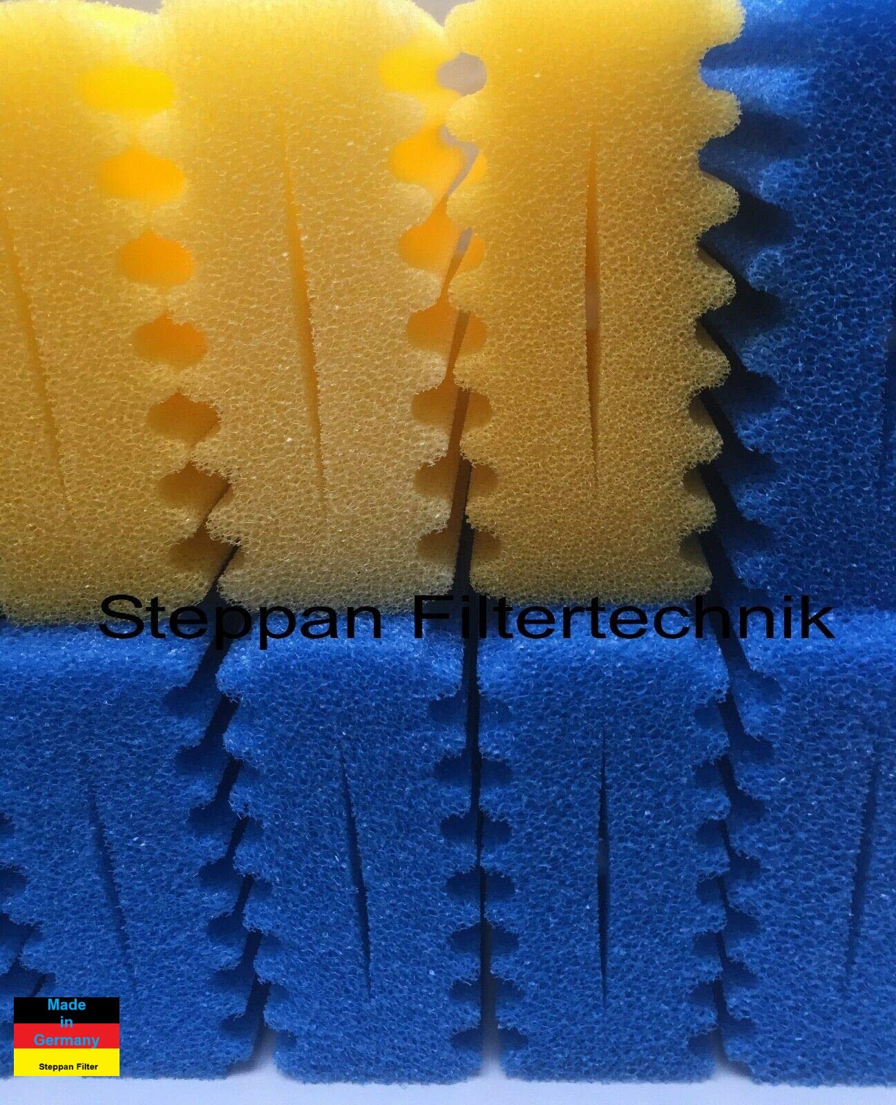 Filterschwämme 8x blau 4x gelb Biomatten 3 Stück für SunSun CBF 350 C Bio
