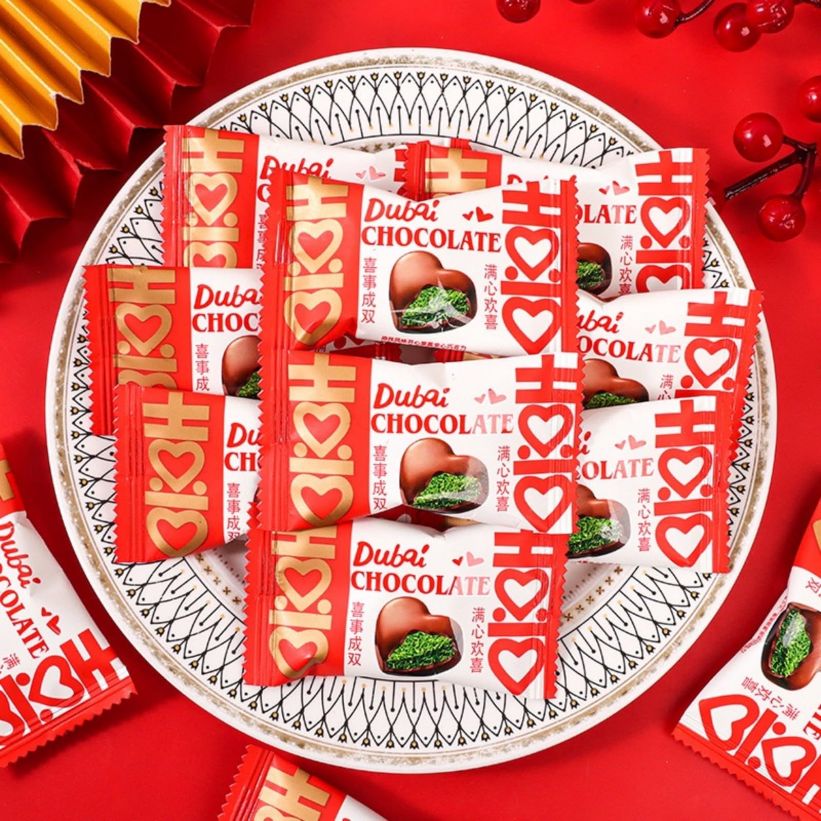 Amazon | ドバイ チョコ ピスタチオ ハート型 DUBAI CHOCOLATE