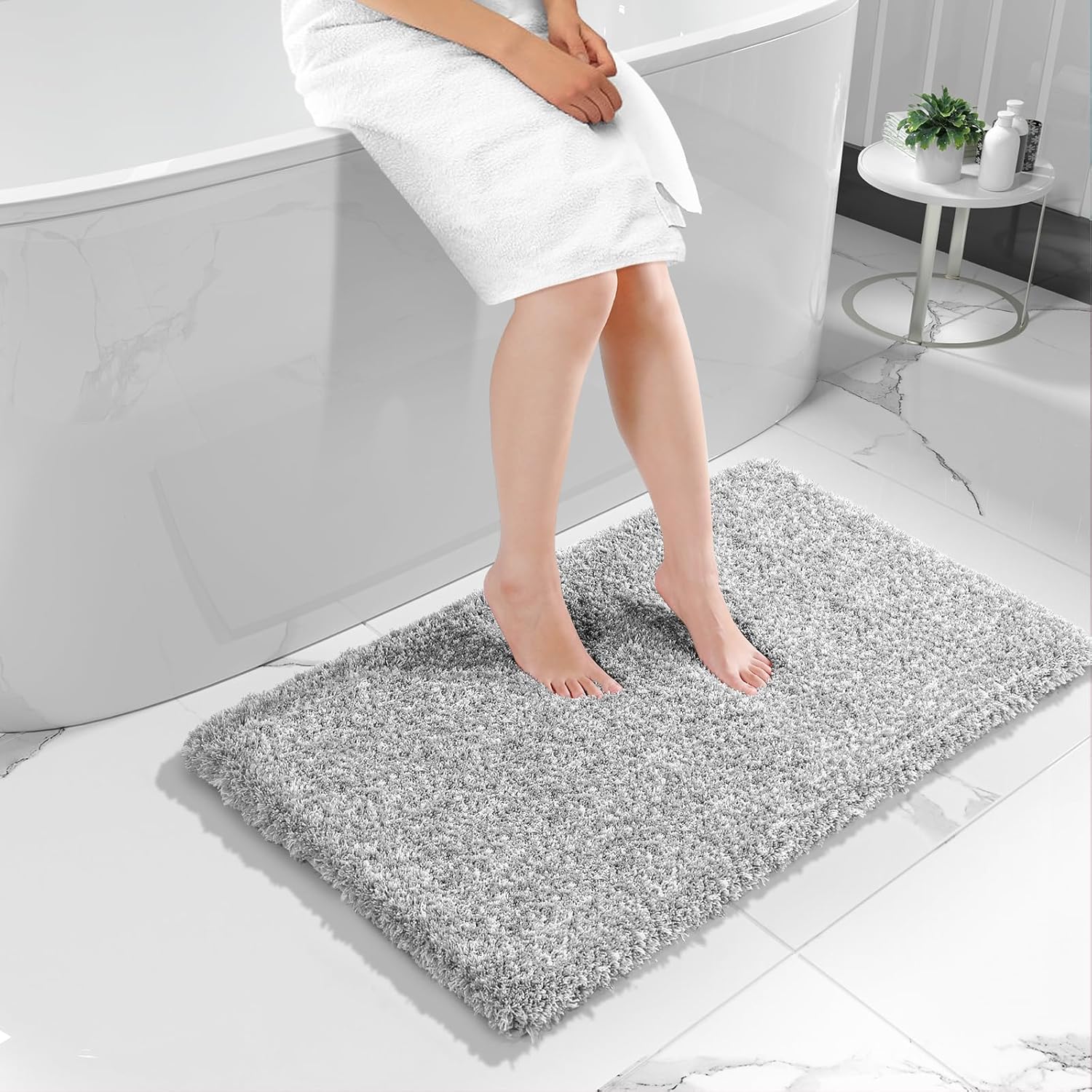 Yimobra Luxury Fluffy Bath Rugs, 44"x 24", Soft Plush Bath