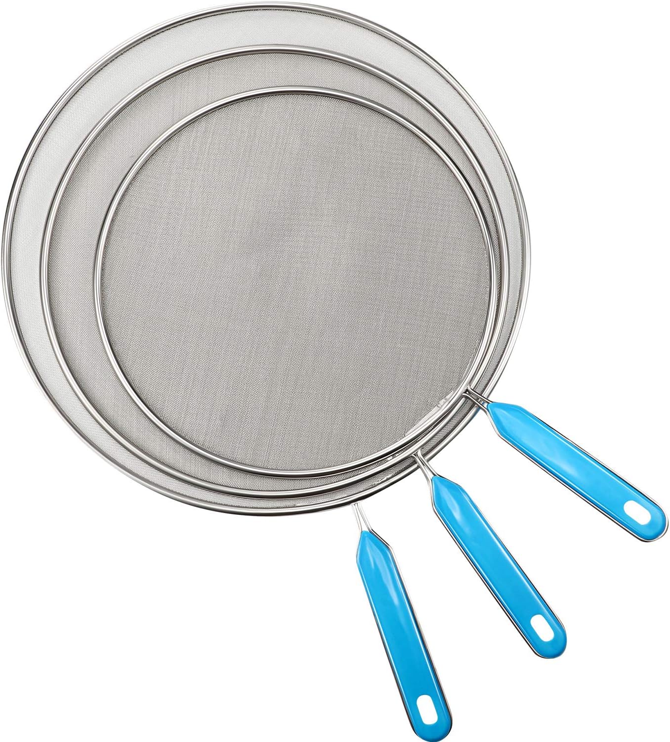 3 Pieces Grease Splatter Screen Mesh, 9.8 Inch, 11.5 Inch