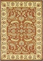 Vista 39 de Unique Loom - Colección Voyage - Alfombra redonda tradicional oriental, marrón, Polipropileno, Marrón/Azul Claro