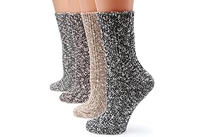 MIRMARU Women's Premium: Cozy Rag Wool Socks for Winter Warmth and Comfort