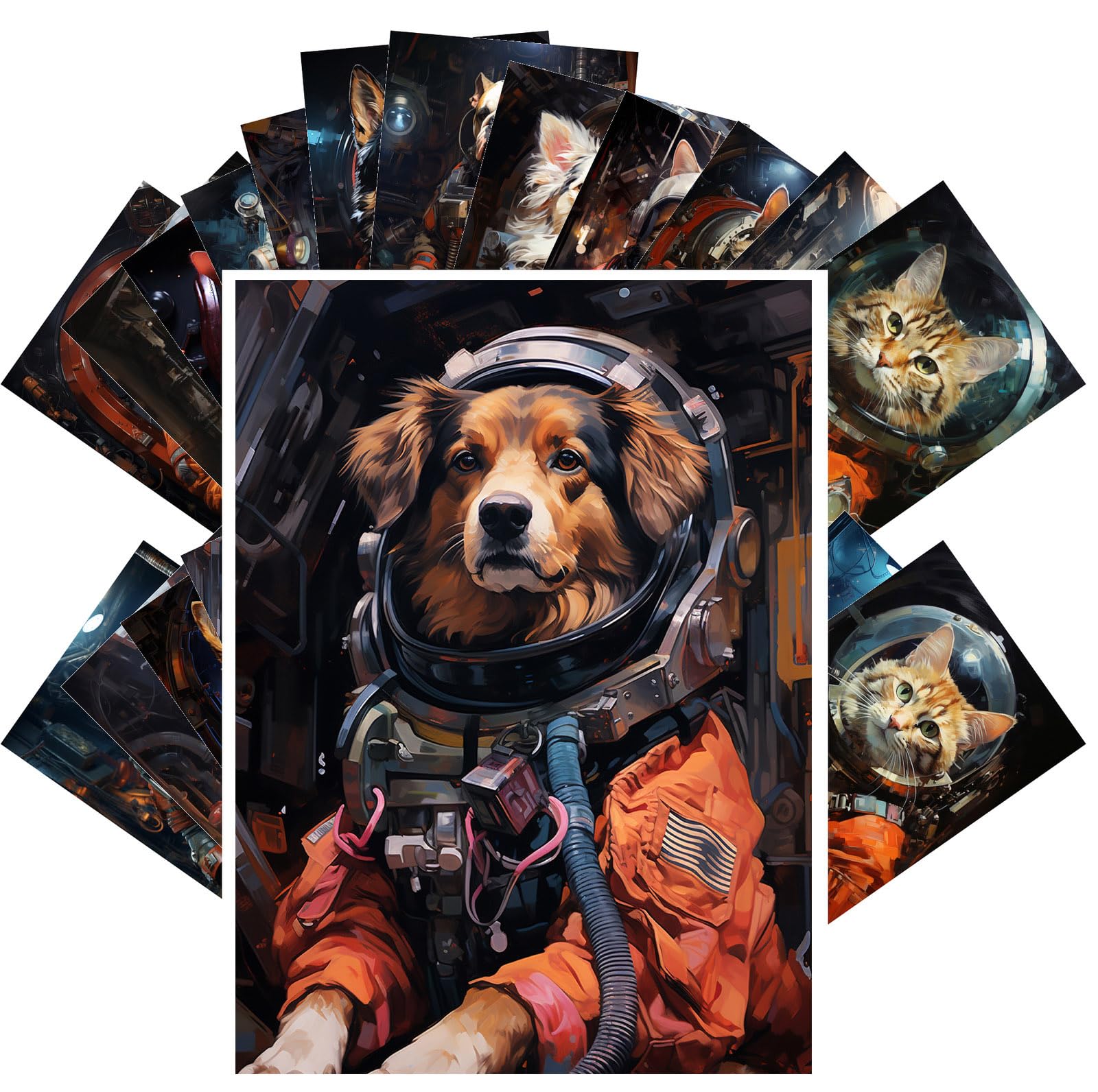 Spaceman Postcards Postcard Planet PIXILUV Vintage Space Pets Postcards - 24 Different 4x6 ...