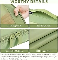 Vista 14 de BAGAIL 4 juegos/6 juegos/8 cubos de compresión para embalaje, accesorios de viaje, organizadores de embalaje expandibles (malla cuadrada, 06-beige)