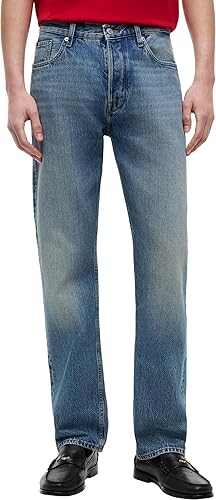 Tommy Hilfiger Hombres Regular Straight Dover Tye Blue MW0MW42806 Straight, Deni