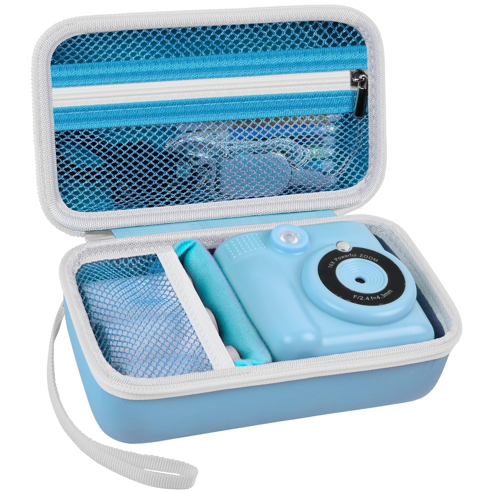 Case Compatible with ESOXOFFORE for Dylanto for Anchioo for WEEFUN for GKTZ for Amzelas for Mafiti Instant Print Camera for Kids, Film Camera Storage Holder Organizer Bag (Box Only)- Blue