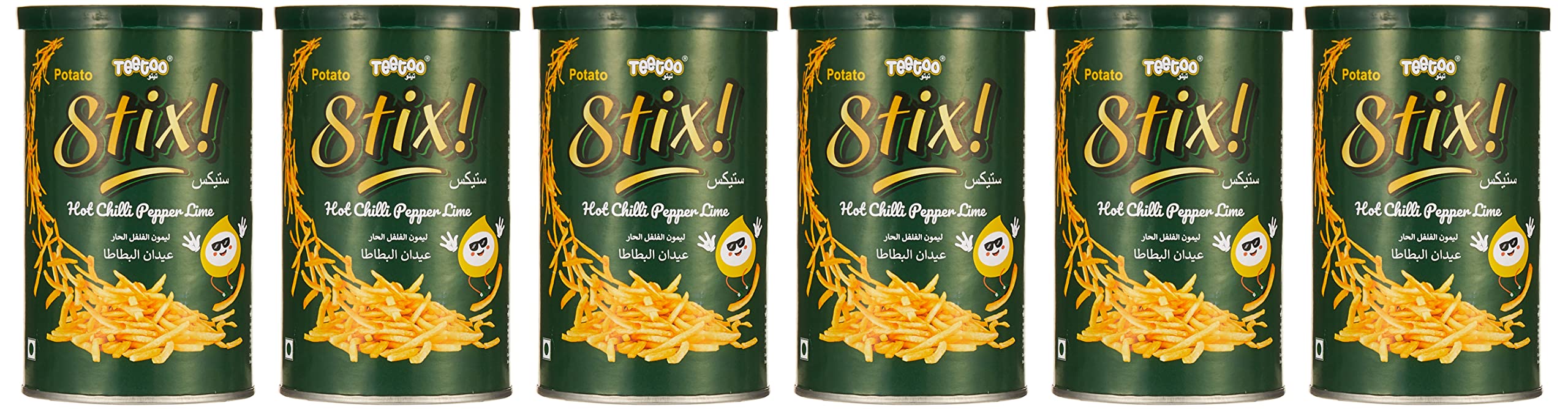 Teetoo Hot Chilli Pepper Lime Stix 6 x 45 g