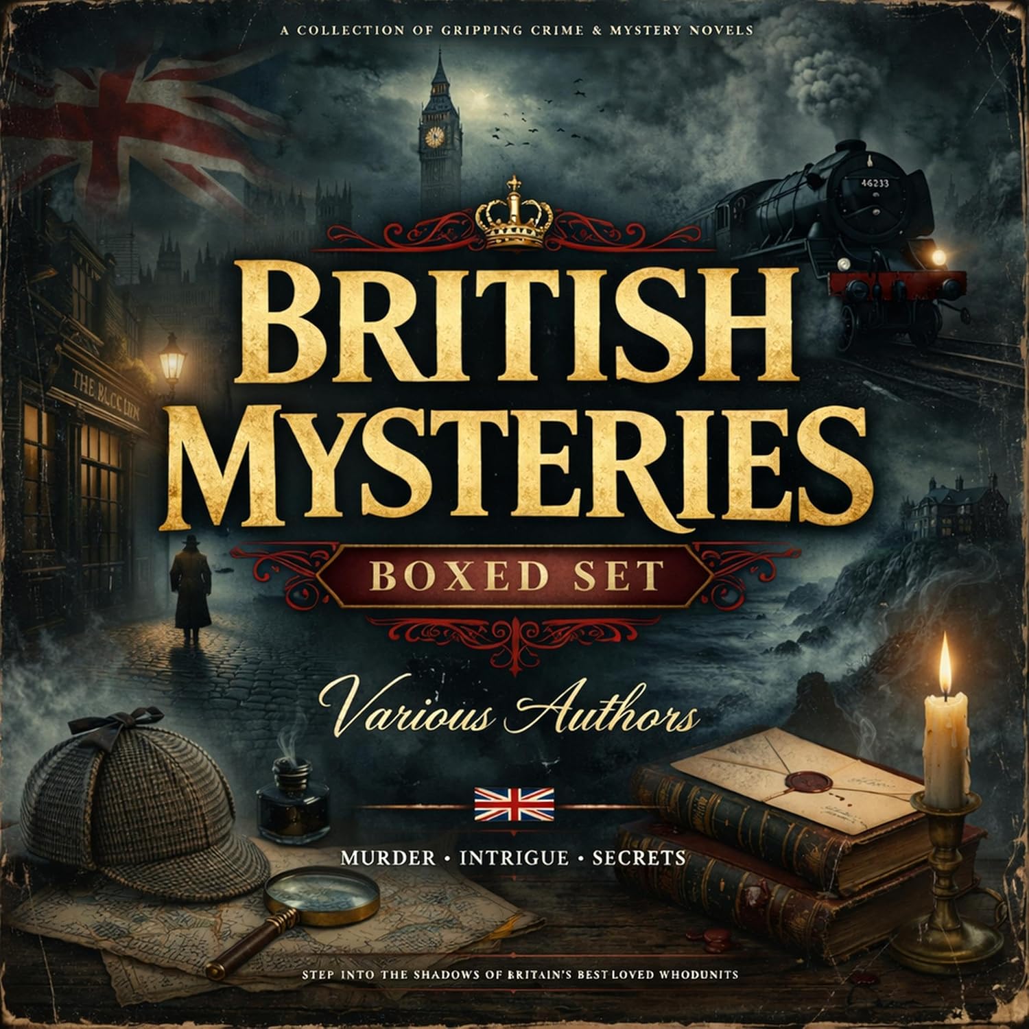British Mysteries Boxed Set: Thriller Novels, Murder Mysteries & True Crime Stories: Sherlock Holmes, Hercule Poirot Cases, Father Brown...    
	                
	            

                 
                        Audible Audiobook 
                  
                        – Unabridged