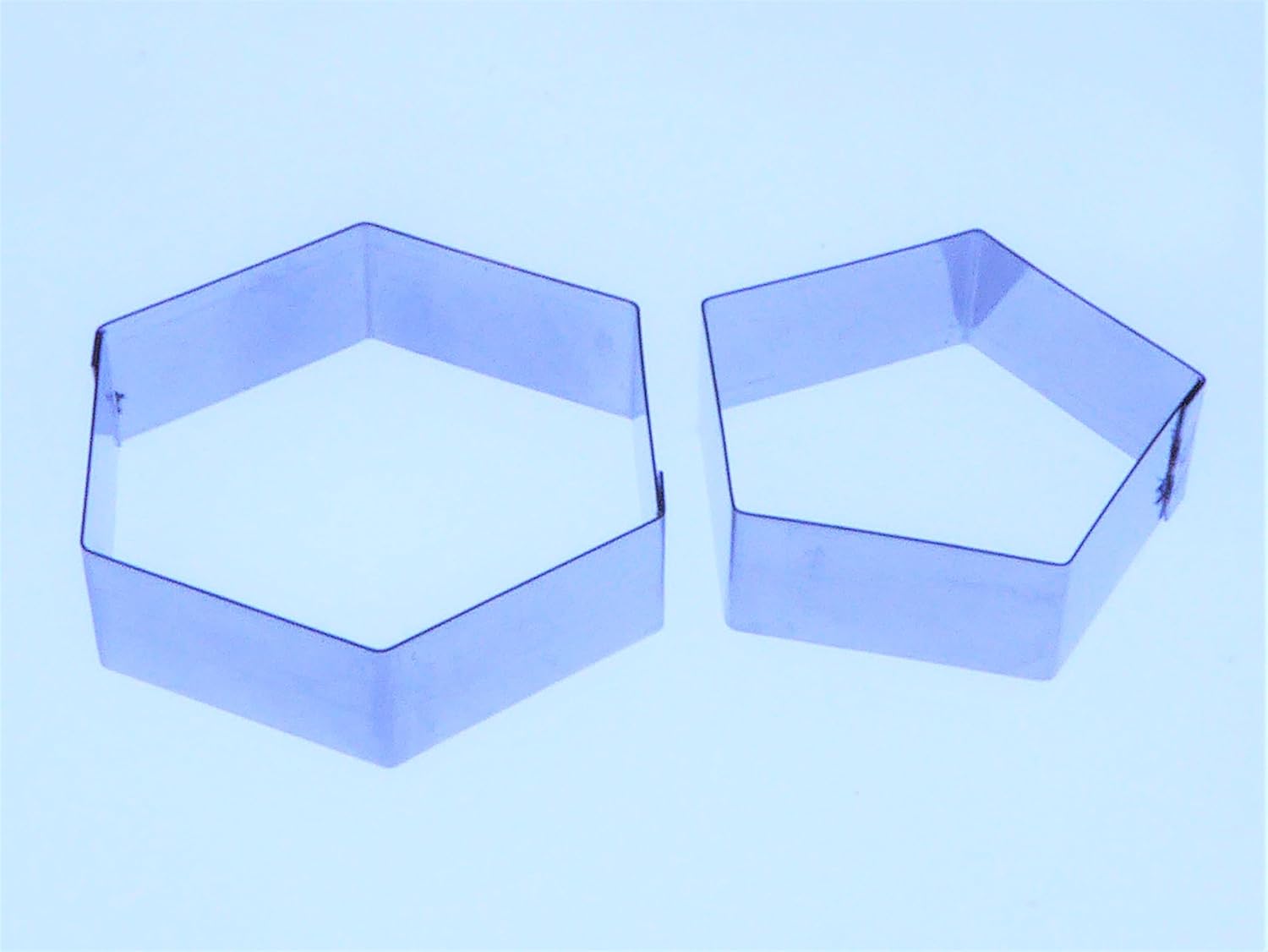 Football Cake Cutter Set (Hexagon and Pentagon) to Cover Spherical Ball Cake 9cm, Silver, 9cm ball tin - Image 3