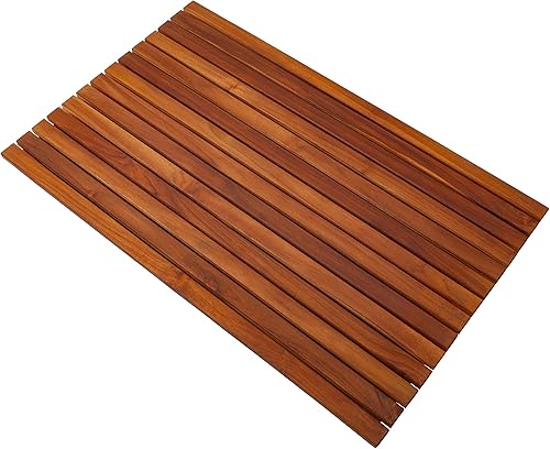 Miniatura 2 de Nordic Style - Tapete de ducha y baño de teca prémium para uso en interiores y exteriores, plataforma de madera antideslizante para spa, sauna,