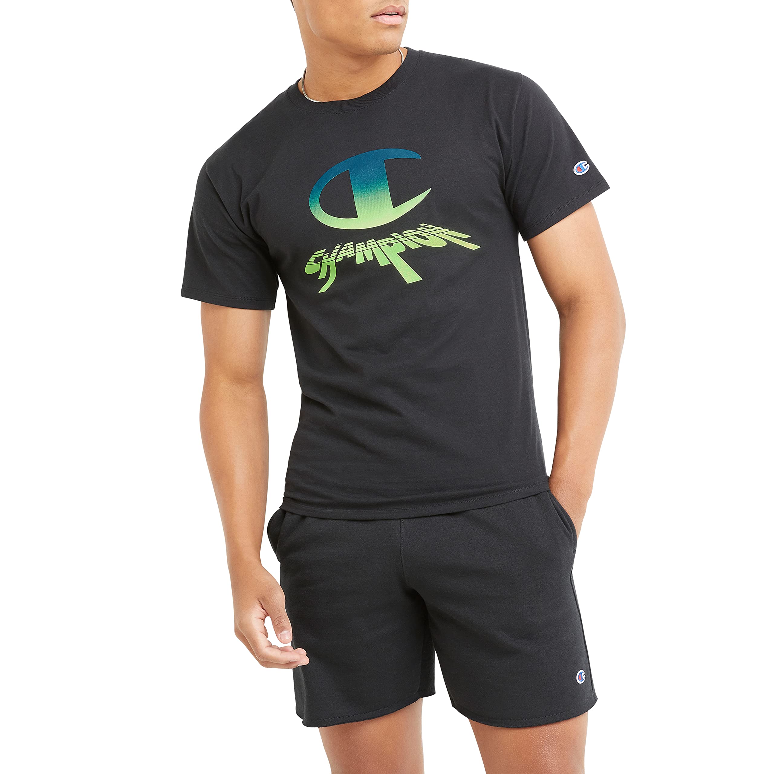 Championmens 1919 2019 Split Short Sleeve Tee T-Shirt