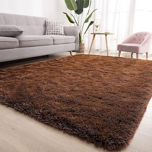 Miniatura 8 de Kelarea Alfombra lanuda súper suave y esponjosa, de 3 x 5 pies, color azul turquesa, alfombra moderna de felpa mullida para interiores, para sala de