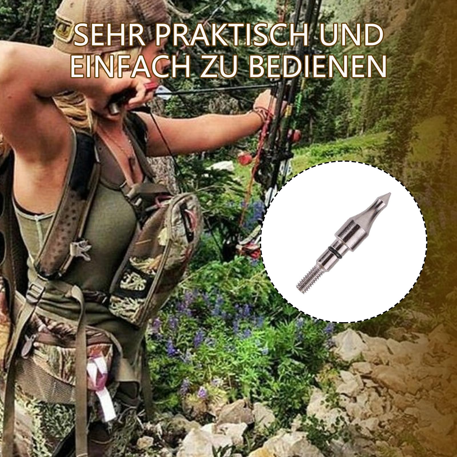 24pcs Bogenschießen Pfeil Aluminium-Einsätze .244/6.20mm für ID 6.2mm Pfeile, Ersatz Bogenschießen Basis-Einsätze Fit Compound Bow Recurve Bow Crossbow Einsätze