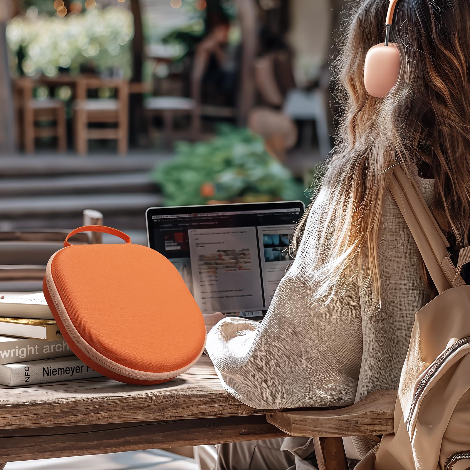 Custodia per Apple AirPods Max può entrare in modalità Sleep, organizer rigido portatile da viaggio