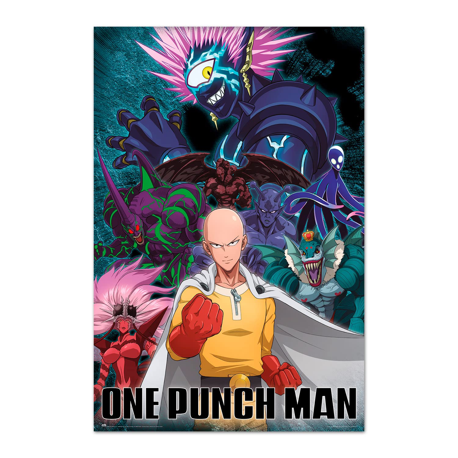 Grupo Erik Poster One Punch Man Saitama Vs Villain - 36 x 24 inches / 91.5 x 61 cm - Shipped Rolled Up - Cool Posters, Art Poster, Wall Posters & Prints