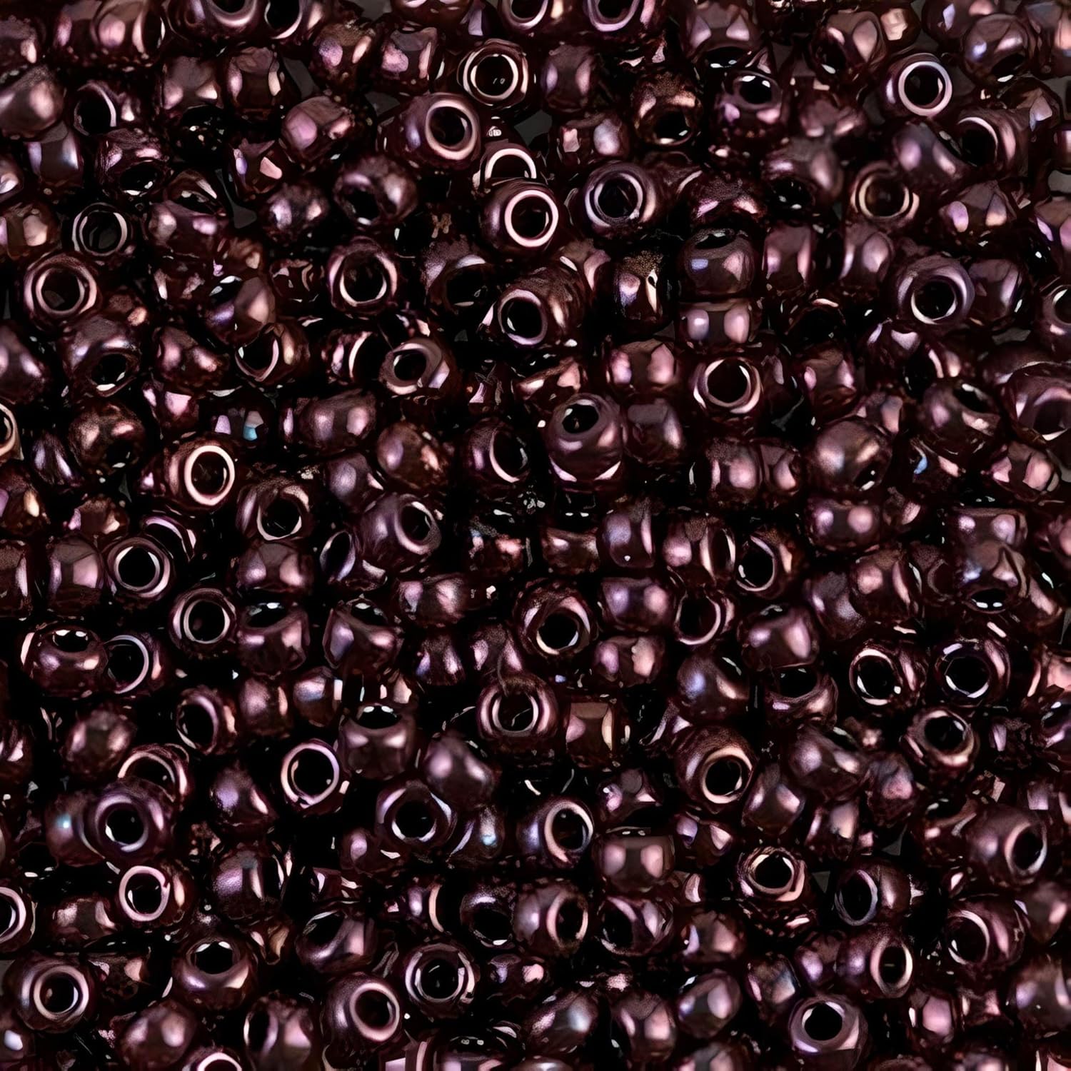 Miyuki Round Rocailles Size 8/0 Seed Beads Metallic Dark Raspberry Approx 22 Gram Tube